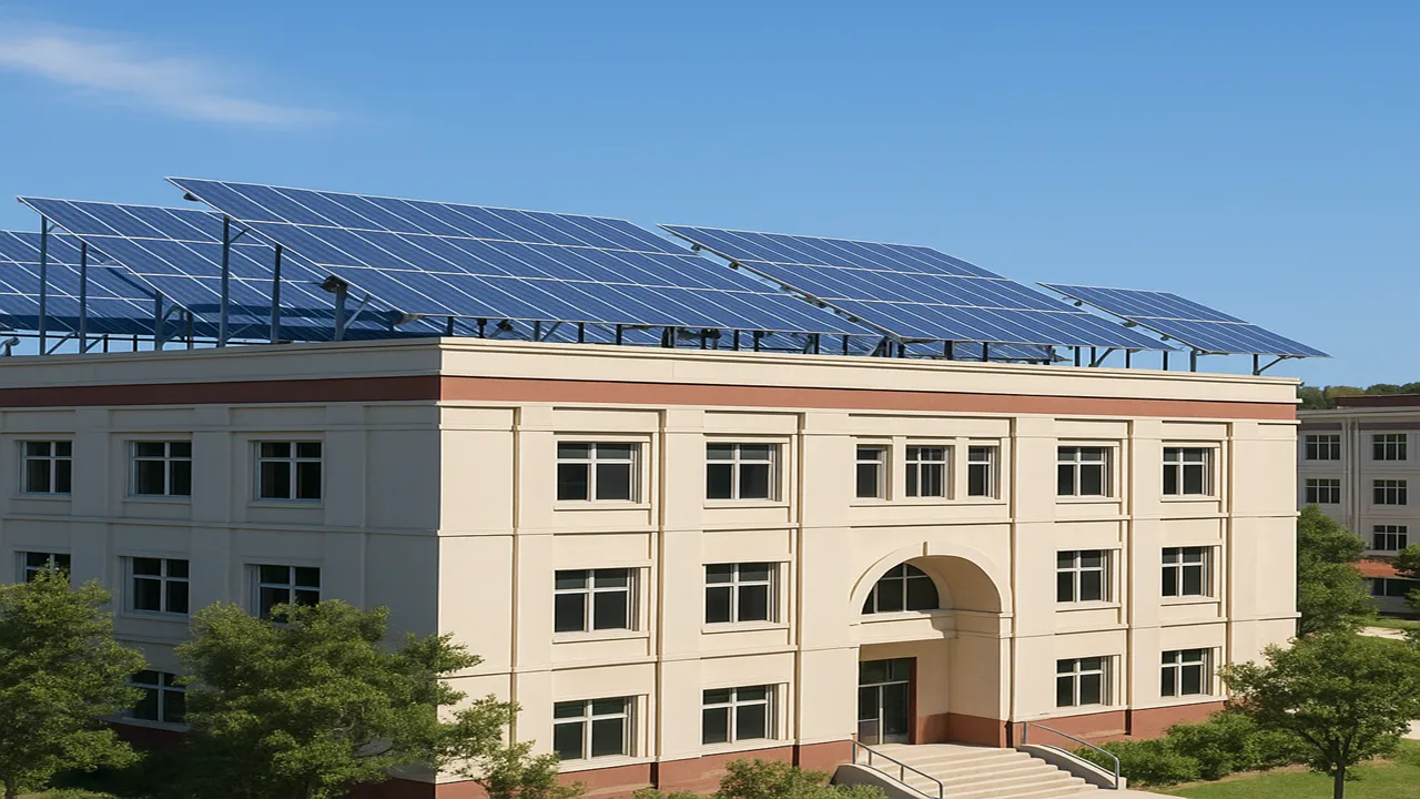  All Telangana government offices and schools were slated for solar plant installation under a large-scale energy production plan.  Image Credit/Source: AI Generated 