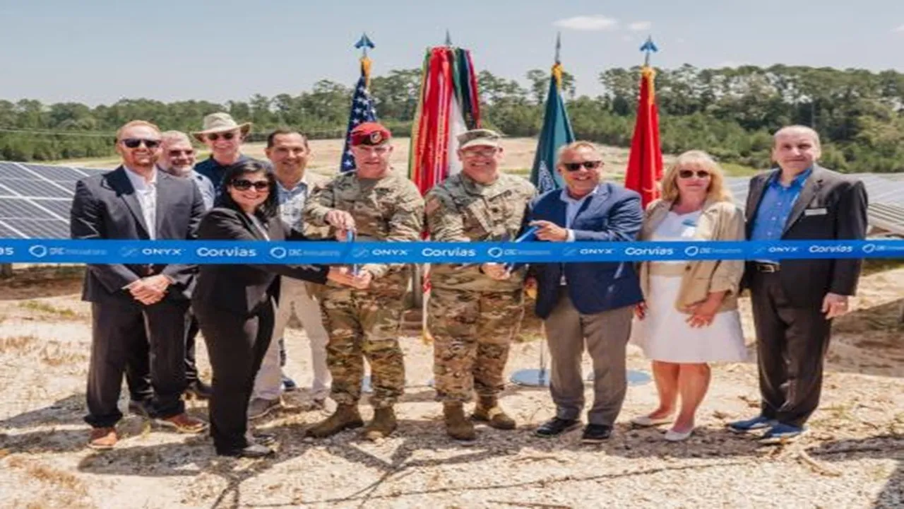  The Fort Polk solar project has delivered 17,537 MWh annually, supplying electricity to nearly 1,800 military homes within the installation. Image Credit/Source: Corvias 