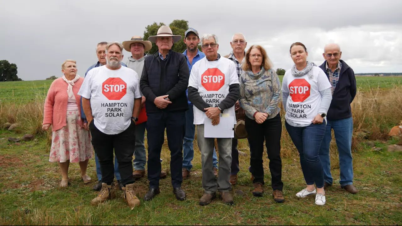  The Hampton Park solar project has triggered fears among residents over property values, community division, and long-term wellbeing impacts.  Image Credit/Source: ABC News 