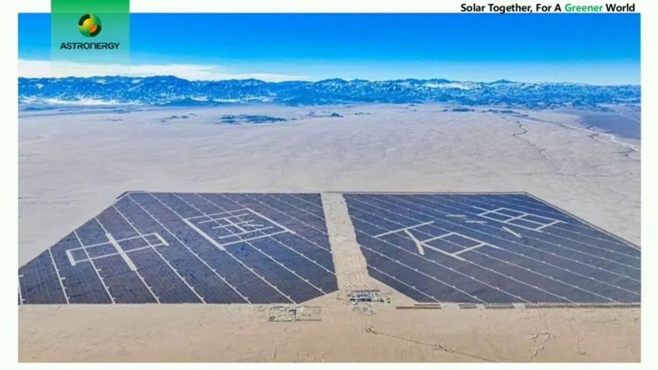  The 472 MW solar station in Qinghai has generated 2.157 TWh annually while reducing 1.639 million tons of CO₂ emissions.  Image Credit/Source: Astronergy/ Linkedin 