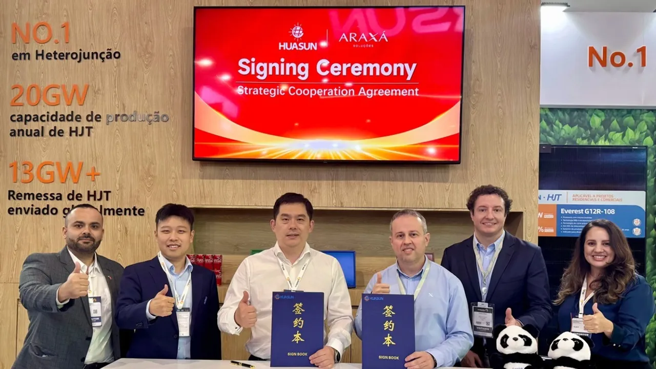  Huasun has signed a supply agreement with Araxá Engenharia, reinforcing its localized strategy for Brazil’s solar market. Image Source: Huasun 