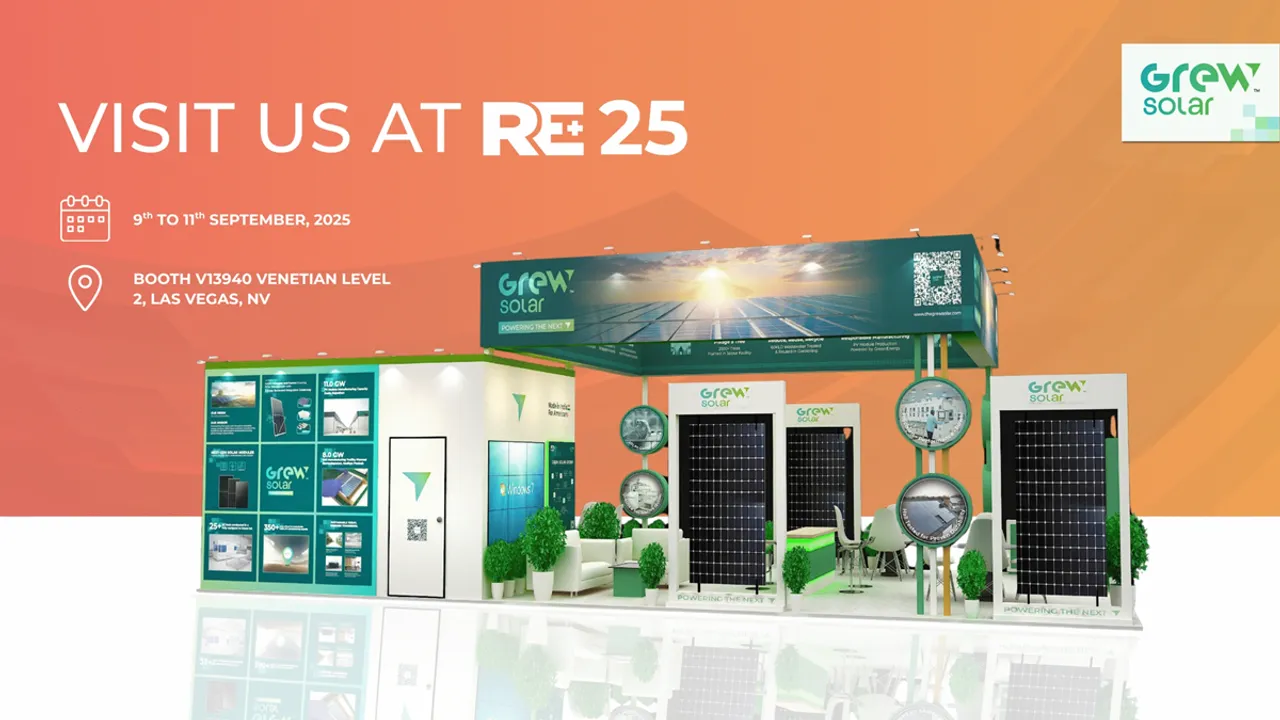  GREW Solar, supported by Chiripal Group, was scheduled to present advanced solar modules at RE+ 2025 in Las Vegas. Image Source: Grew Solar 