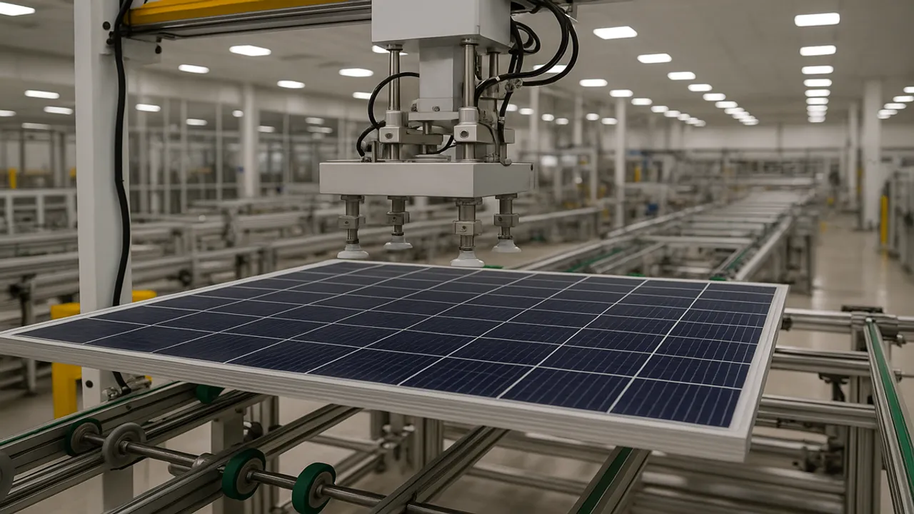  Inox Clean Energy’s Bavla plant has started with 1.2 GW capacity using N-type TOPCon solar cells. Image Source: AI Generated 