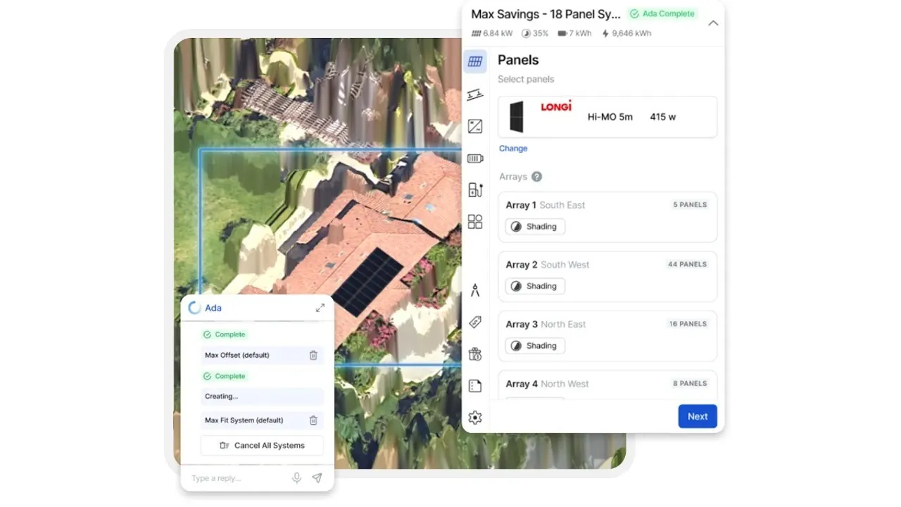  Upcoming platform updates have aimed at deeper integration with finance and hardware partners. Image Source: OpenSolar 