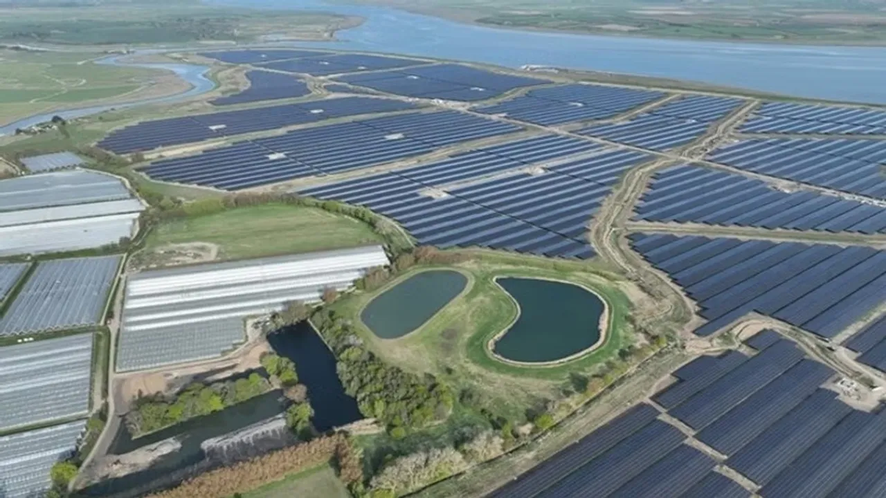  RES operated the 373 MW Cleve Hill Solar Park on Kent’s coast, expected to power over 100,000 homes annually through enhanced performance and availability. Image Source: RES 
