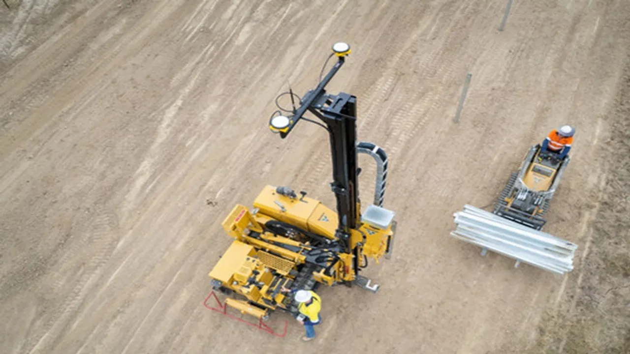 Trimble Groundworks was added to Vermeer PD10R and PD25R pile drivers, automating solar farm construction and reducing operator workload. Image Source: PR Newswire 