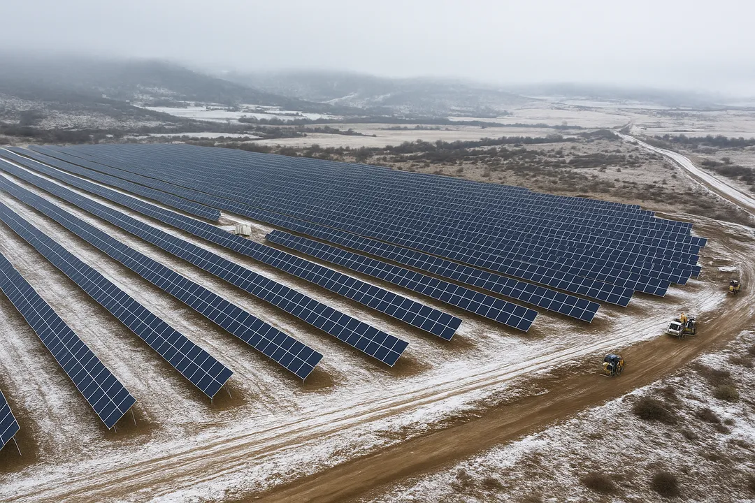  León hosted a 21 MW solar project completed with Vertex modules, Vanguard trackers, and storage systems. Image Source: AI Generated 
