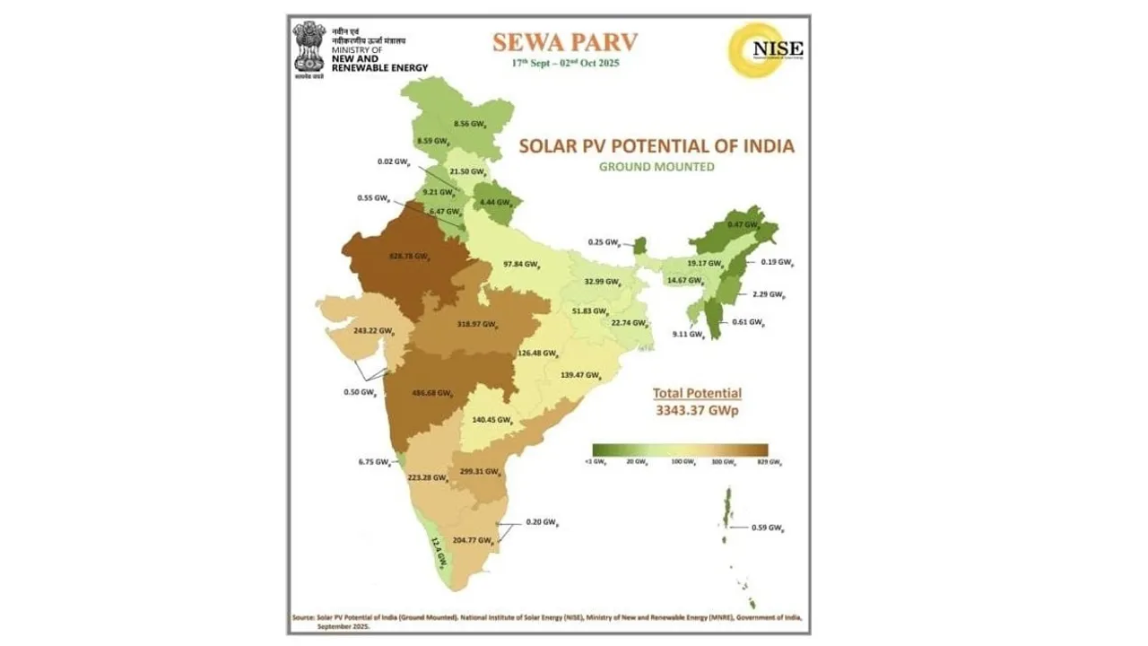  India’s solar PV potential has increased fourfold with advanced geospatial modeling and land-use screening. Image Credit/Source: Pralhad Joshi/Twitter 