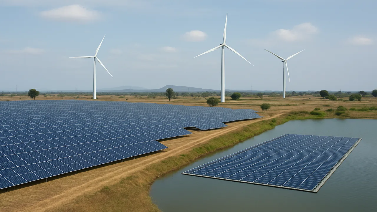  Renewable output has risen as JSW Energy expanded solar, wind, and storage assets across India.  Image Credit/Source: AI Generated 