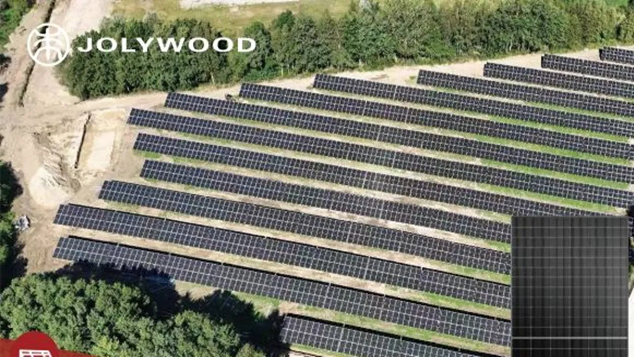  The Slupsk solar project has used Jolywood’s n-type bifacial modules for improved performance in varied climates. Image Credit/Source: Jolywood 
