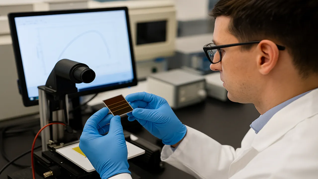  Oxford PV has shipped 100 kW of tandem panels for real-world testing at a US solar site. Image Source: AI Generated 