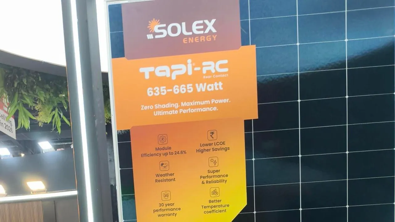 Solex has unveiled India’s first Rear Contact solar module with 24.6% efficiency at REI 2025.
