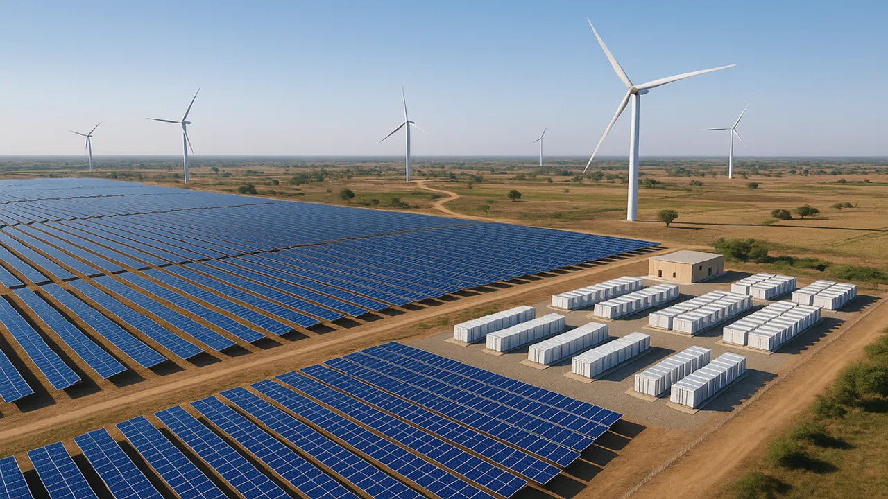  The Sembcorp Green Infra project has integrated solar, wind, and battery systems to enhance reliable peak power supply. Image Source: AI Generated 