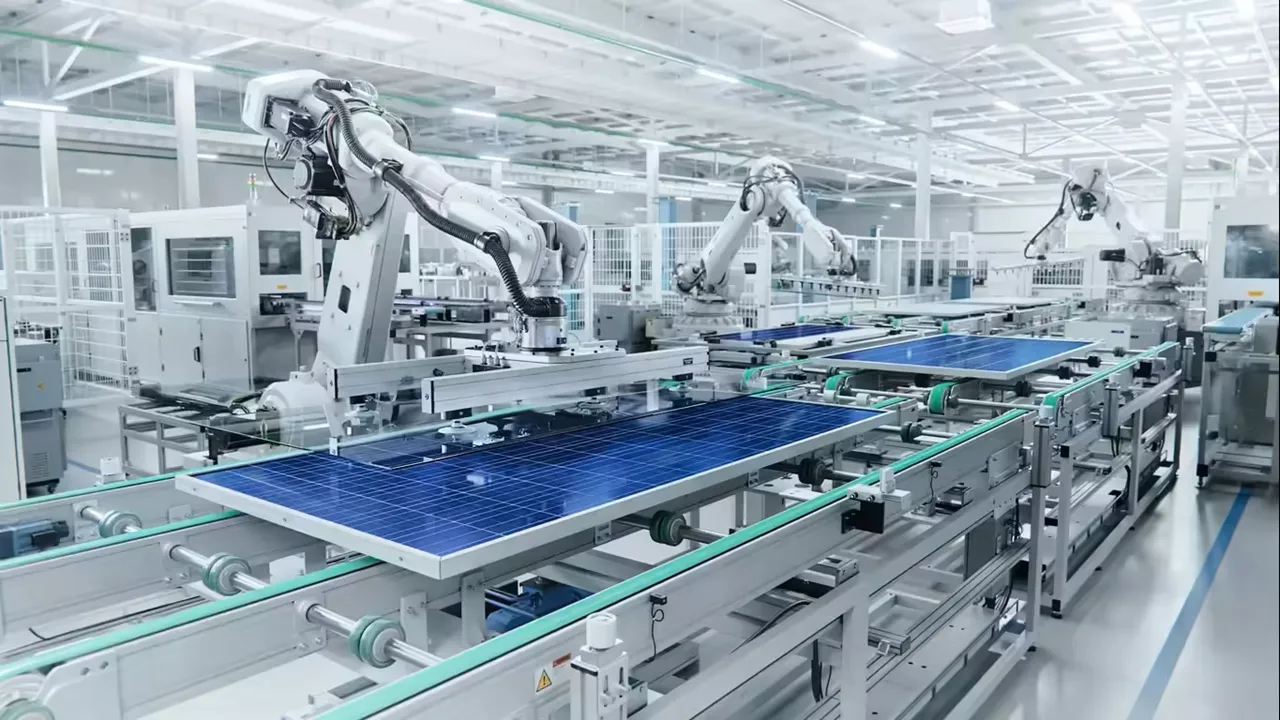  Waaree Energies has expanded Samakhiali manufacturing with 1.5 GW high efficiency solar module lines. Image Source: AI Generated 