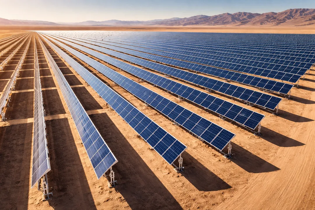  Khulis Solar PV project has scheduled construction for December 2025, commissioning planned November 2027. Image Source: AI Generated 