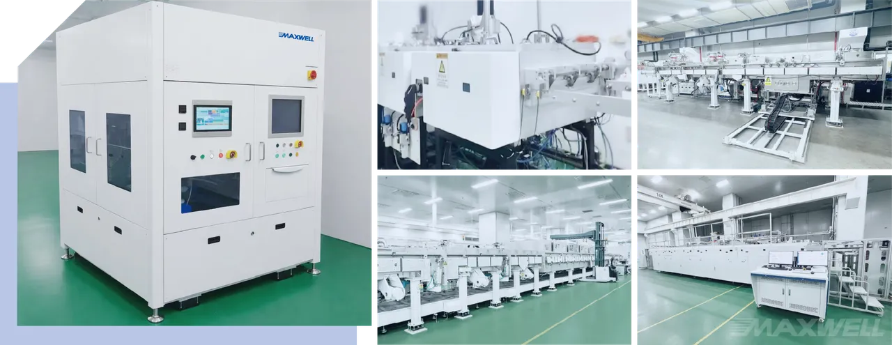 Suzhou Maxwell’s full-line solution integrated vacuum, printing, and ALD technologies for automated large-size tandem cell manufacturing.