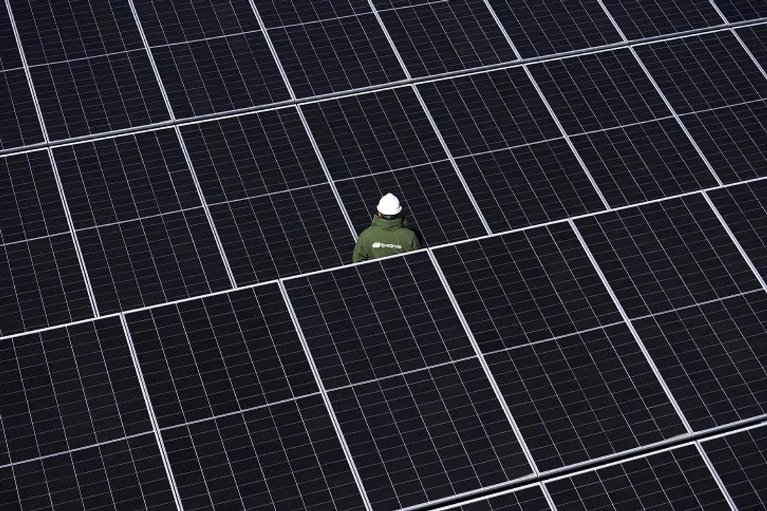  The 45-hectare solar park with 92,000 modules has supplied about 60 GWh annually to Salzgitter steel operations. Photograph: (Image Source: Iberdrola Germany) 