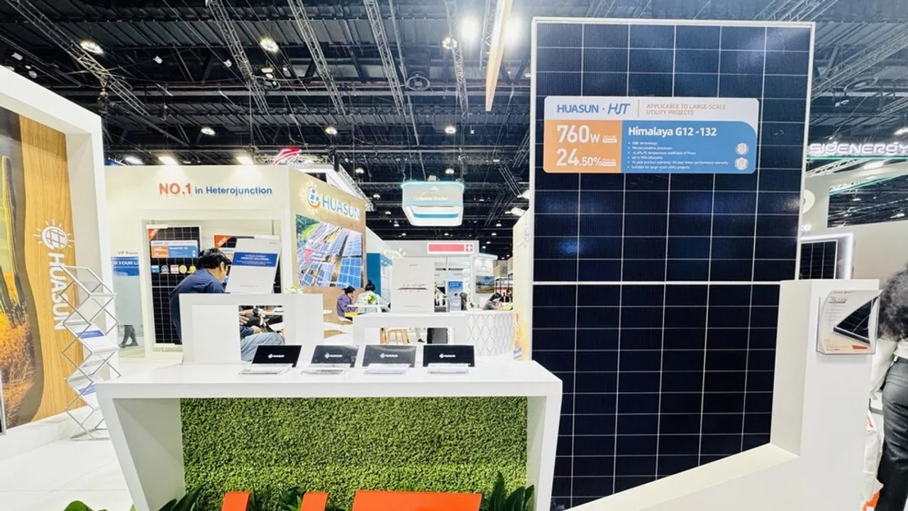  Huasun Energy has presented HJT PV modules designed for high-temperature and high-irradiation operating environments. Image Source: PR Newswire 