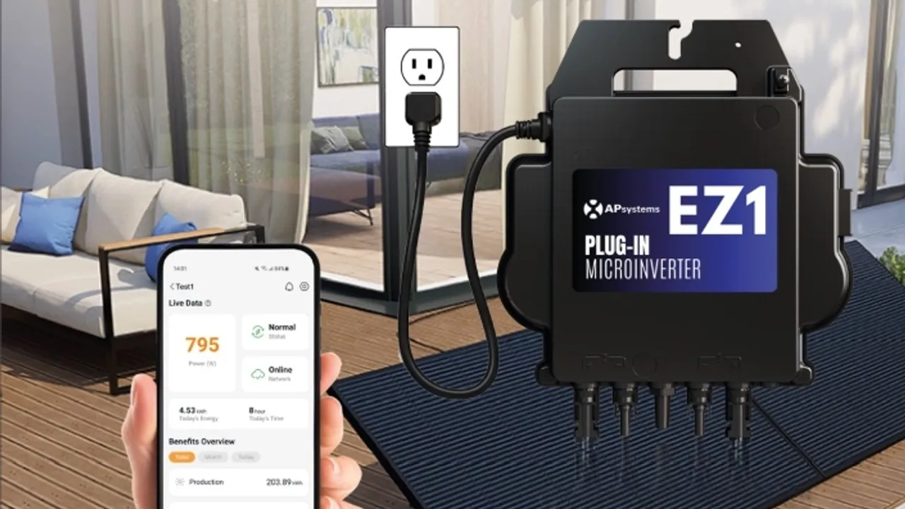 The microinverter supports dual modules with two independent MPPT input channels.