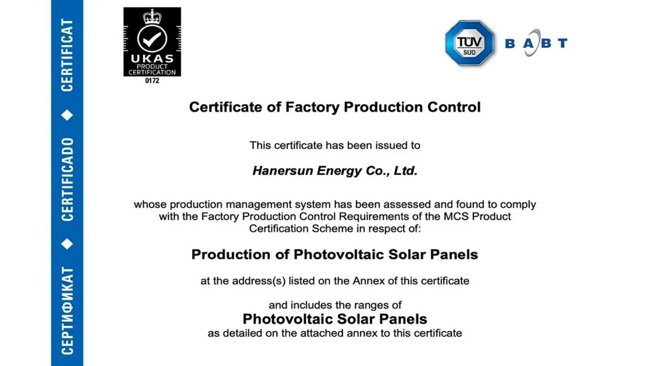 MCS certification is required for UK homeowners to access government solar incentives.