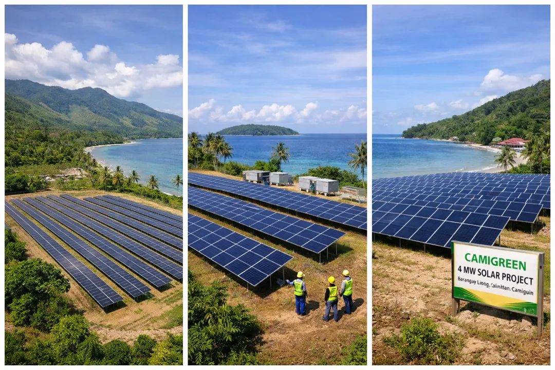 Camigreen’s 4 MW Camiguin project broke ground in November 2025 under a lease-to-own model reducing diesel reliance.