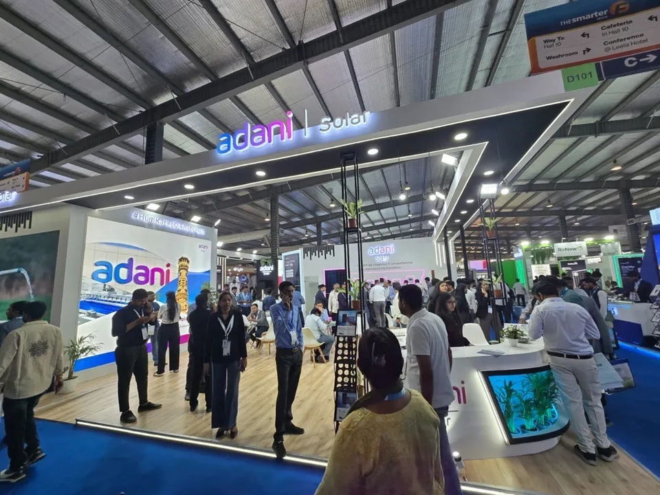 Adani Solar 640 Wp module supporting 1500 V systems with 85 % bifaciality and 0 to +5 W tolerance.