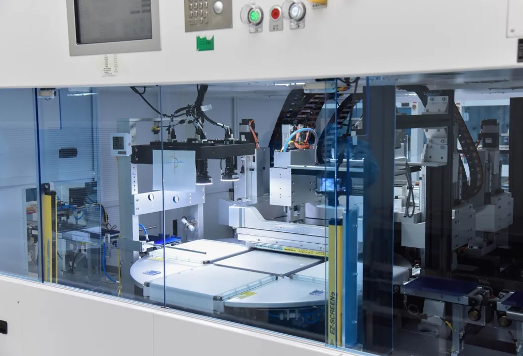  High-efficiency cells in the making at Astronergy's production site. 