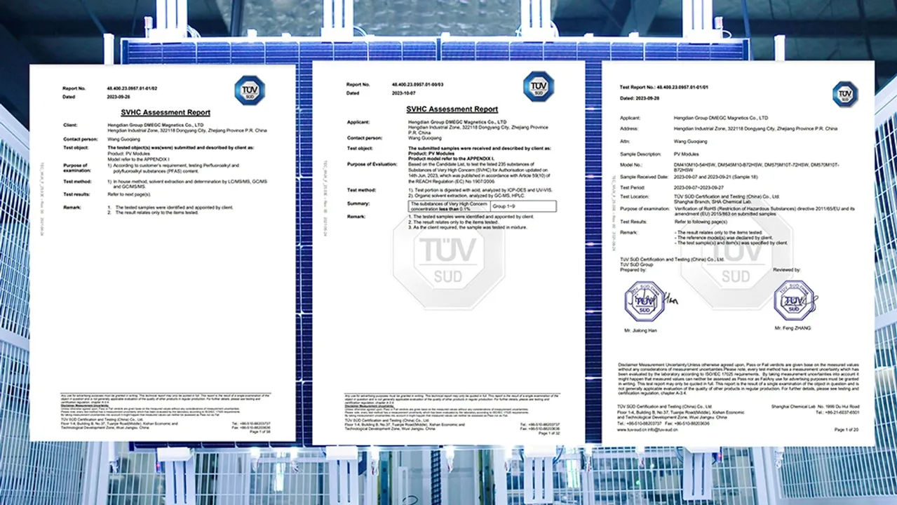  Components contain minimal harmful substances, promoting recyclability. Illustration by DMEGC. 