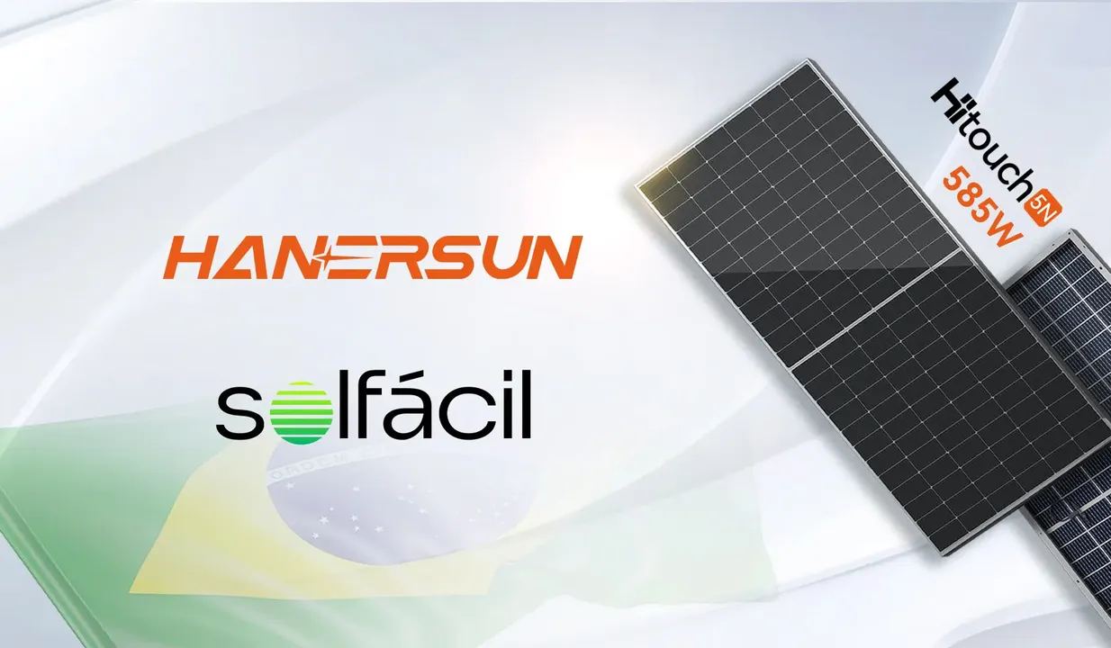  The 585W modules under the MoU, feature advanced cell design, high efficiency (22.65%), and are ideal for distributed projects. Illustration from Hanersun. 