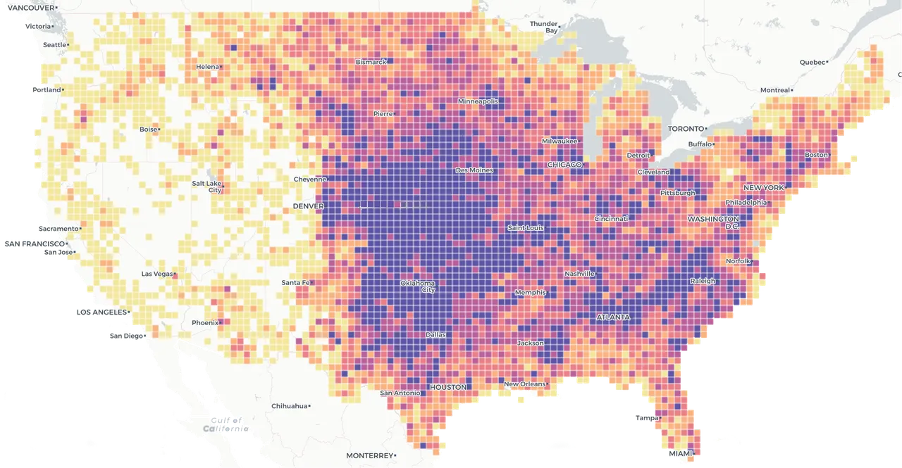  Solar trackers are shielded preemptively through advanced weather prediction algorithms, activating 30 minutes prior to hail events. (Image Credit: Array Technologies).  