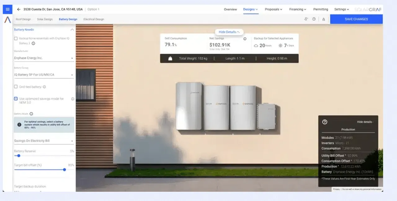  Semper Solaris, a leading California installer, incorporates Enphase’s third-gen energy systems to deliver durable and high-power solutions. (Image Credit:  Solargraf) 