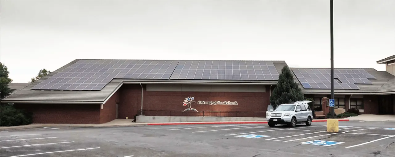  Advanced Energy Systems has installed a 90 kW PV system at Greeley Church. (Image Credit: Silfab Solar)  
