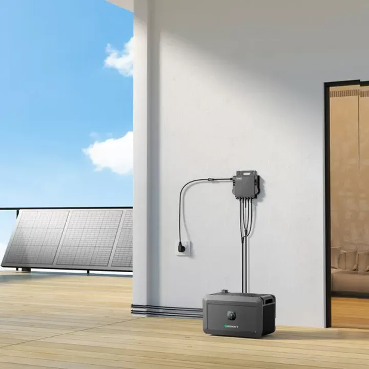  Growatt has unveiled the new NEO 800M-X microinverter for balcony solar systems. (Image Credit: PRNewswire)  