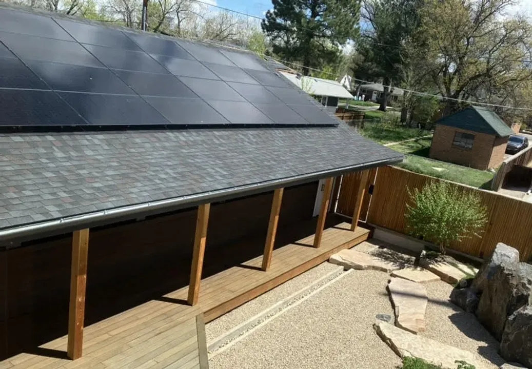  Completed in a single day, ZCD’s new solar system features 24 panels, meeting all the center’s electricity needs. (Image Credit: Zen Center of Denver) 