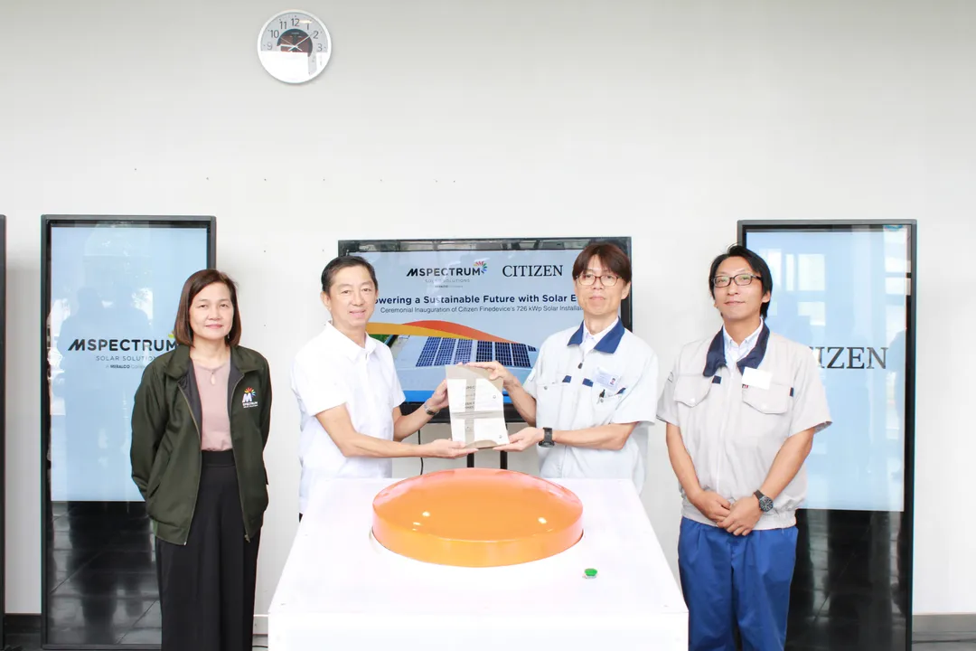  The new solar project at Citizen Finedevice’s Sto. Tomas facility is expected to generate 1.055 GWh of clean energy annually. (Image Credit: MSpectrum)  
