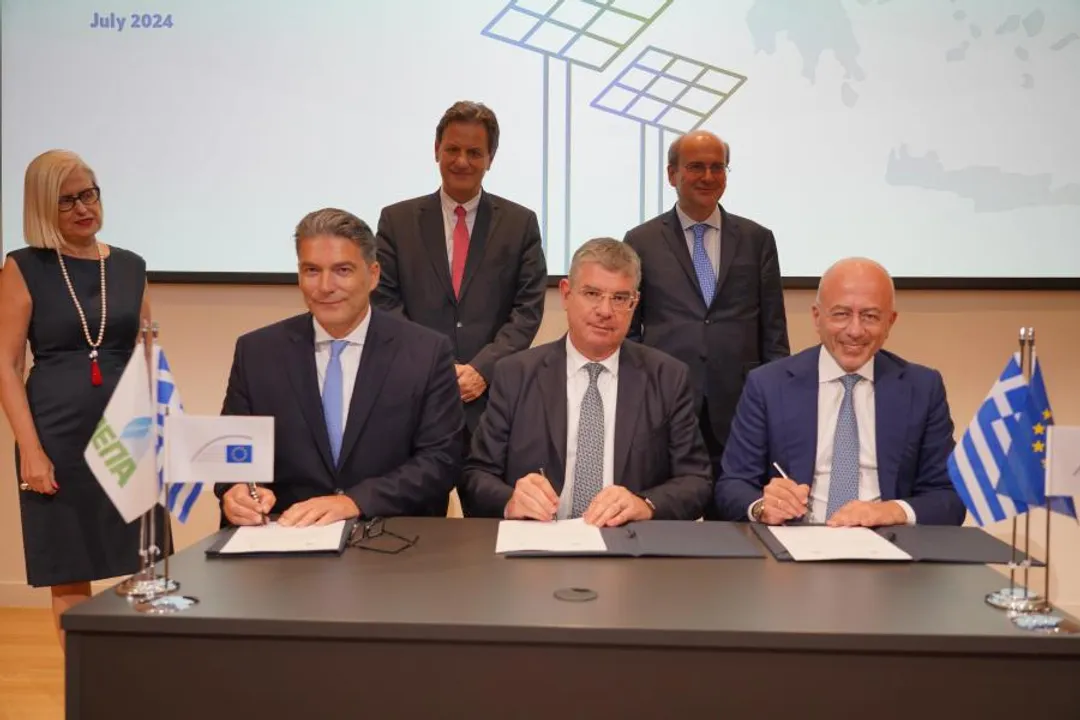  DEPA Commercial's new PV farms, funded by EIB, will generate enough green energy to power 278,000 Greek households annually. (Image Credit: EIB)  