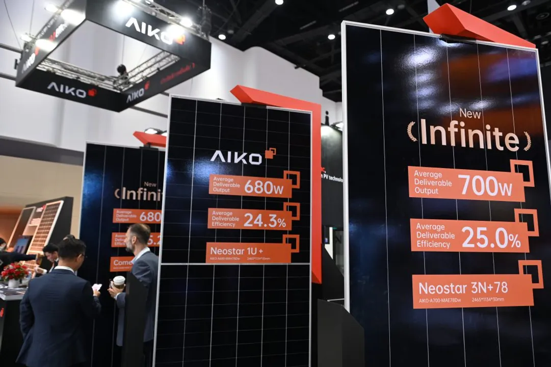  ABC modules promise a 2.1% increase in IRR for owners and generate an additional 5.87 million kWh over 25 years. (Image Credit: AIKO)  