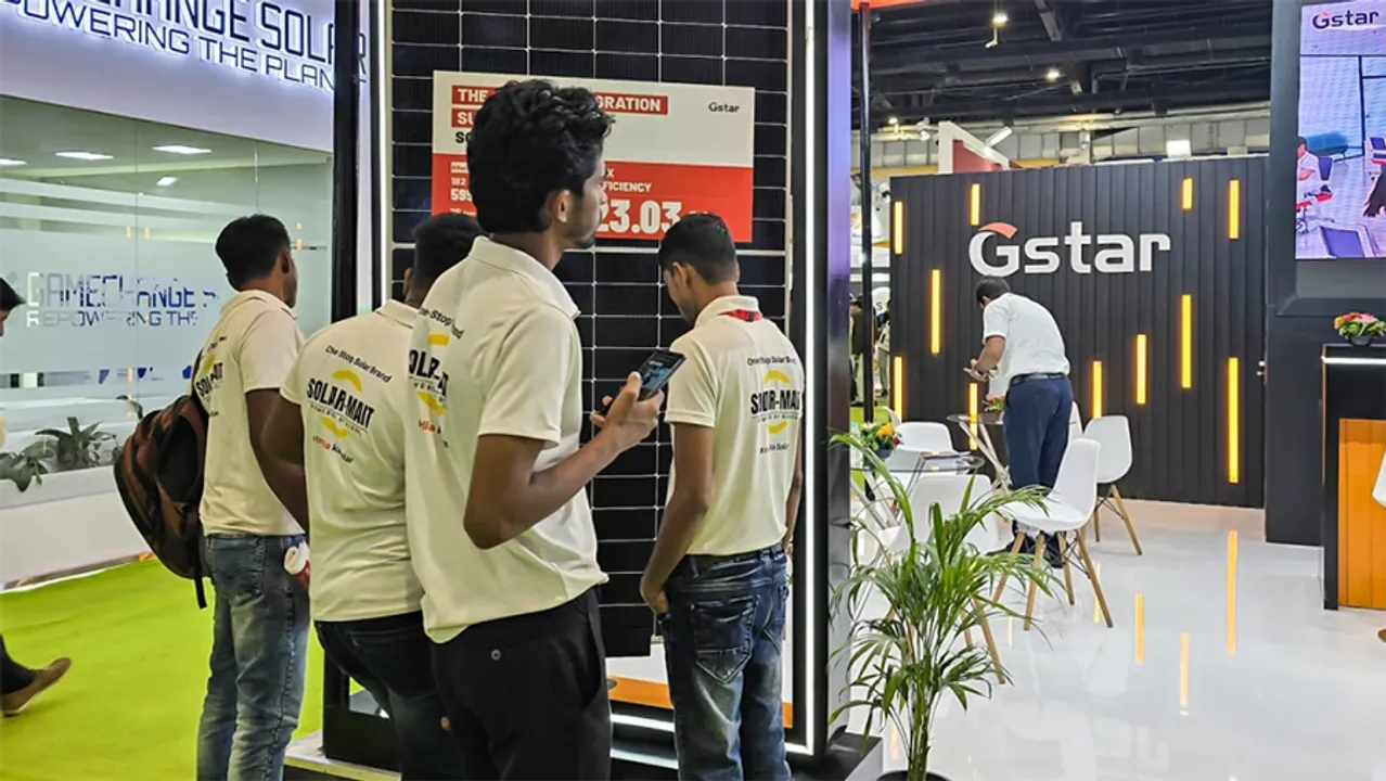  Gstar introduces its advanced 182mm solar cell technology, achieving 595 W power and 23.03% efficiency. (Image Source: G-Star) 

  