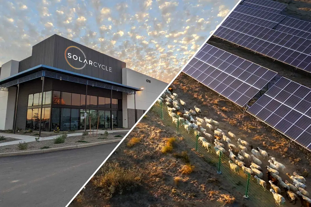   The 5-year agreement between SOLARCYCLE and Runergy promotes the circular economy, using recycled solar panels to create glass for high-efficiency modules. (Image Credit: SOLARCYCLE)  