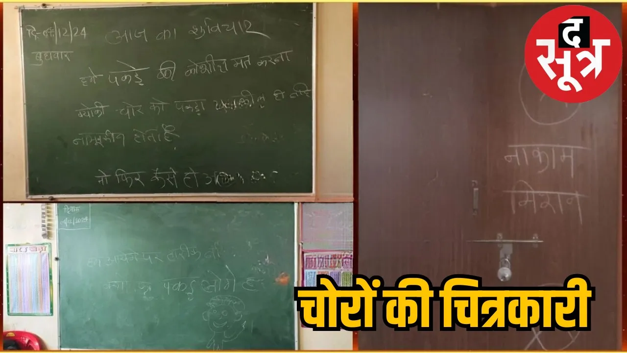 MP Barwani school Thieves wrote film dialogues on the board
