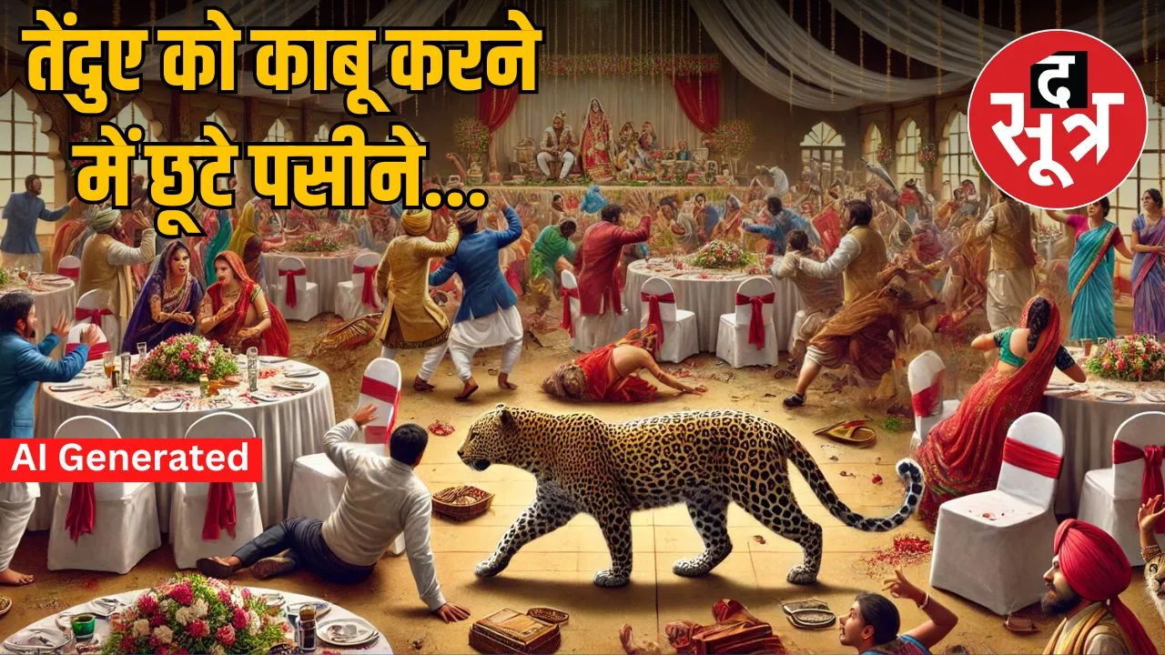 Leopard entered wedding 