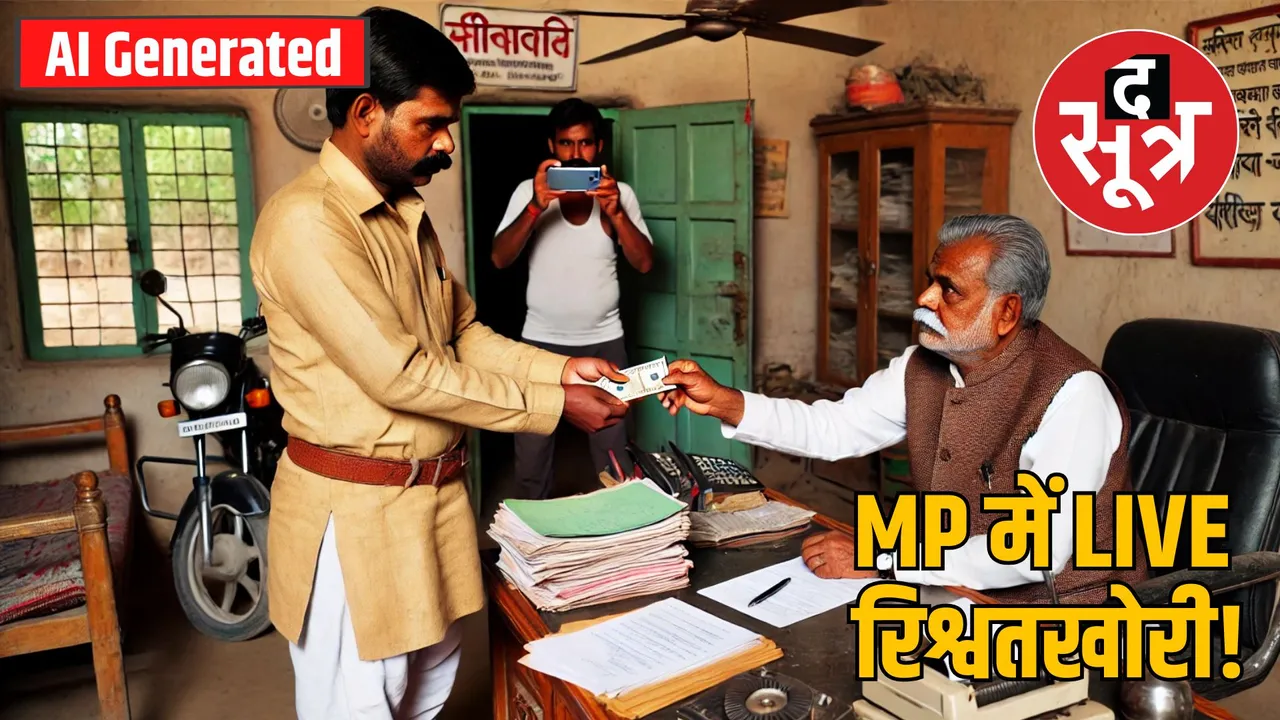 satna patwari bribe video viral