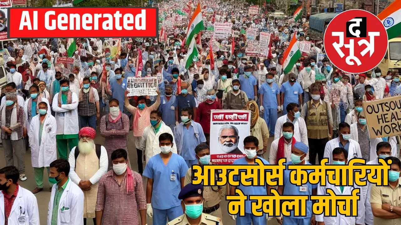 outsource health workers protest madhya pradesh
