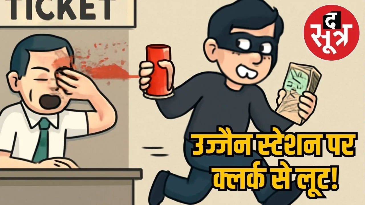 Loot with ticket clerk at Ujjain Railway station 
