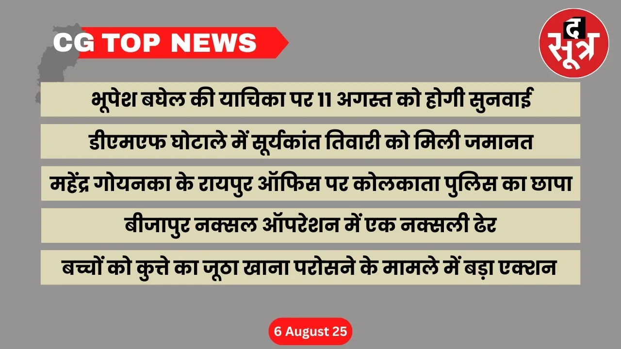 CG Top News Big news Chhattisgarh the sootr