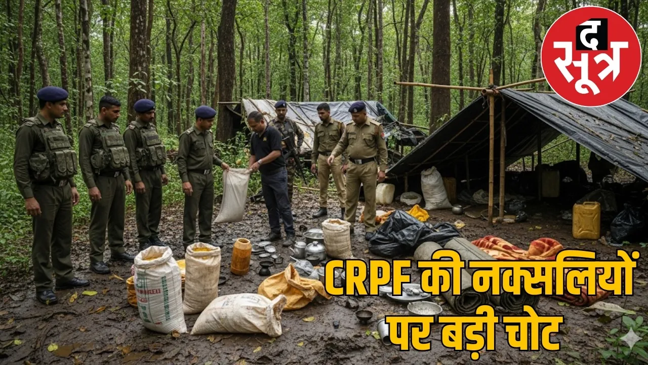Naxalite secret dump destroyed Gariaband forest material recovered