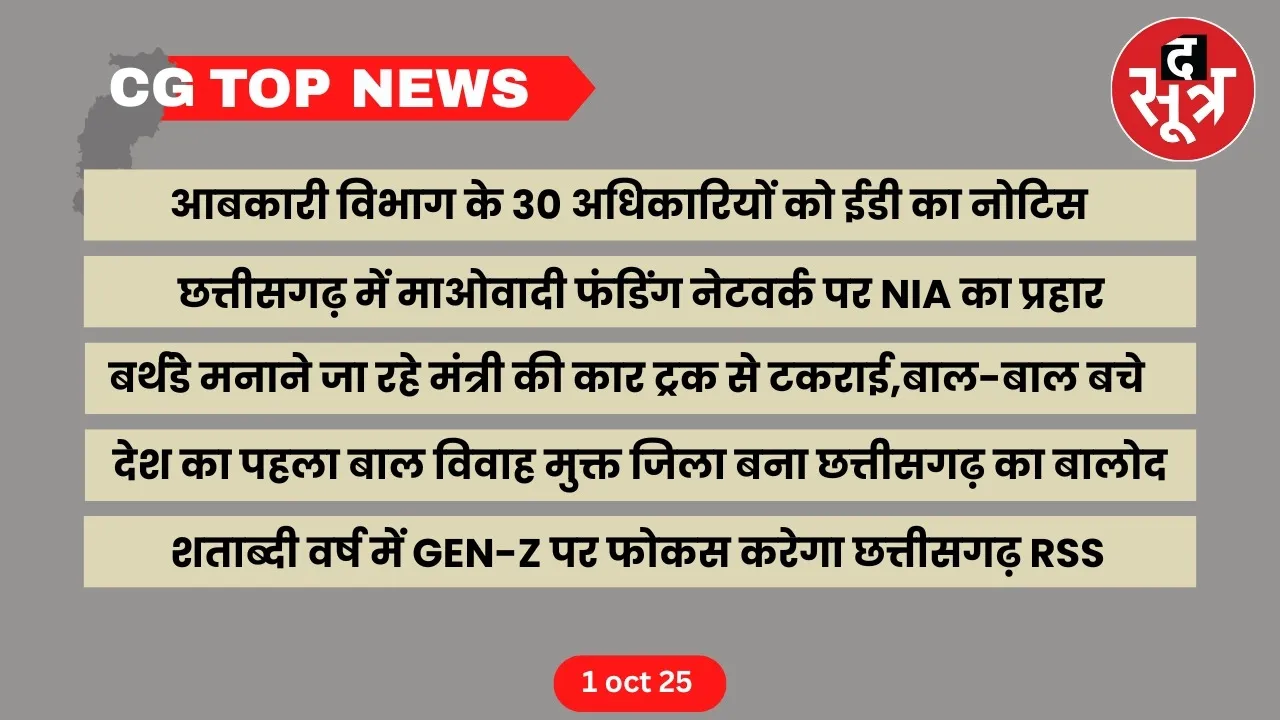 CG Top News Big news Chhattisgarh the sootr
