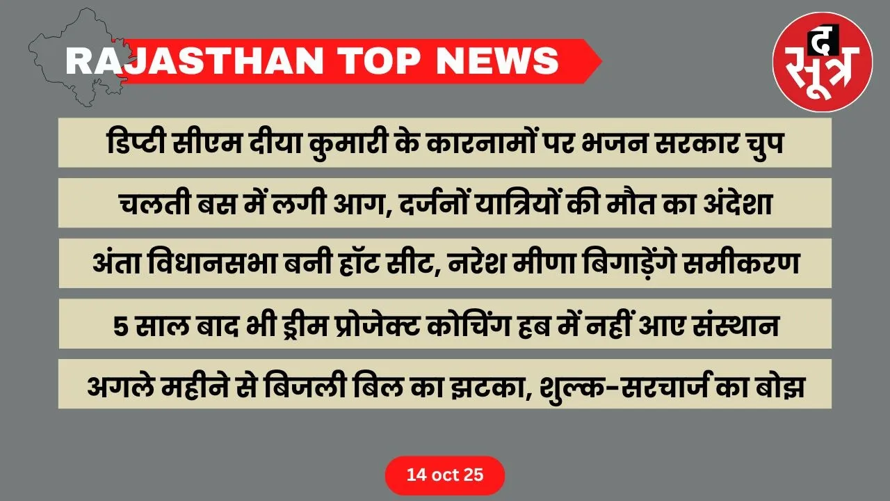Rajasthan top news 14 oct