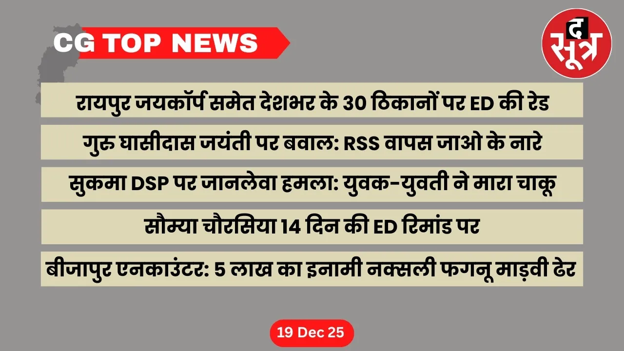 CG Top News Chhattisgarh big news the sootr