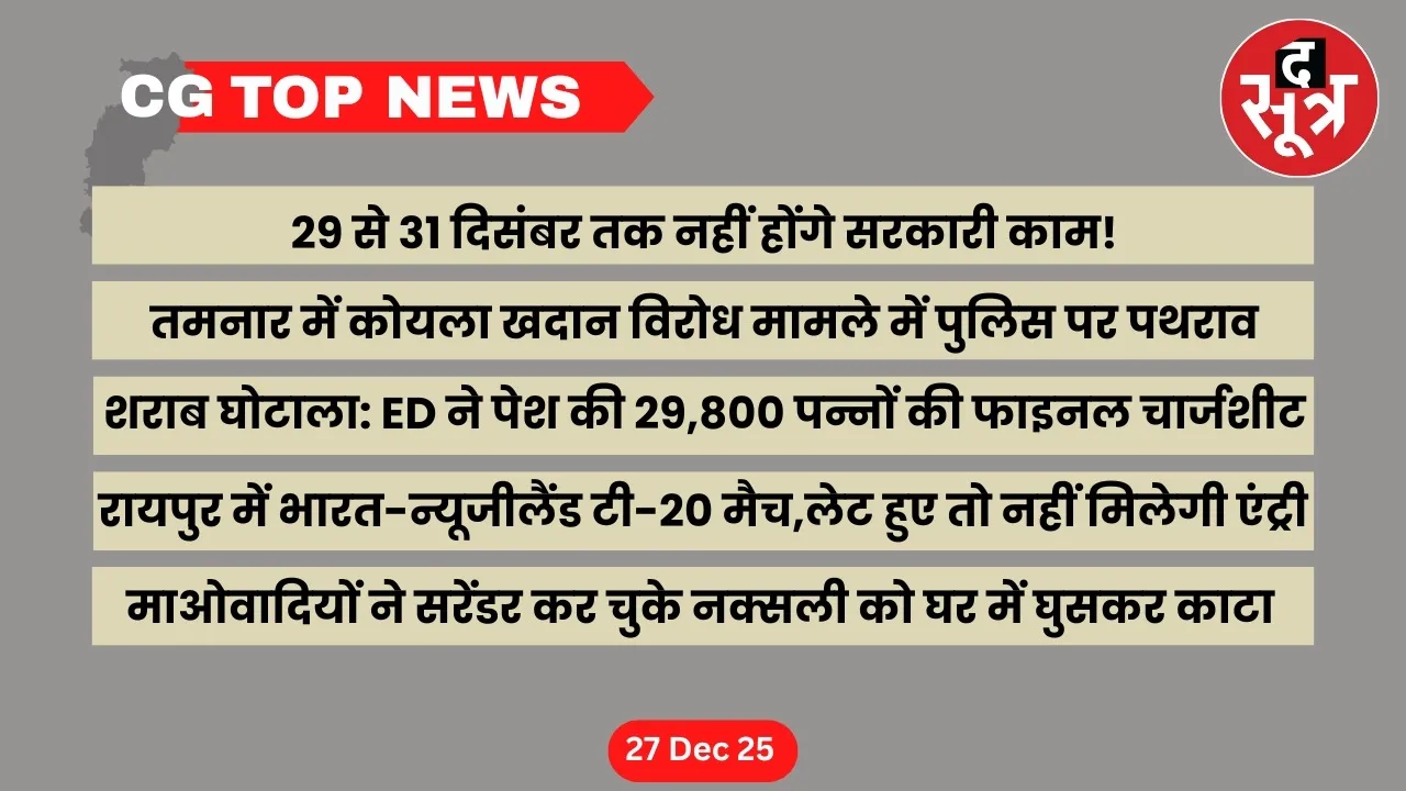 CG Top News Chhattisgarh big news